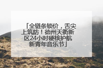 全链条锁价，舌尖上筑防！德州天衢新区24小时硬核护航新青年音乐节