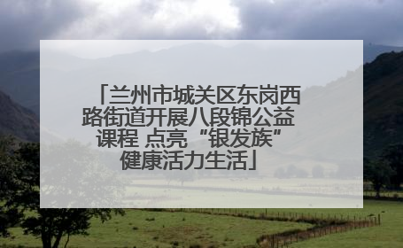 兰州市城关区东岗西路街道开展八段锦公益课程 点亮“银发族”健康活力生活