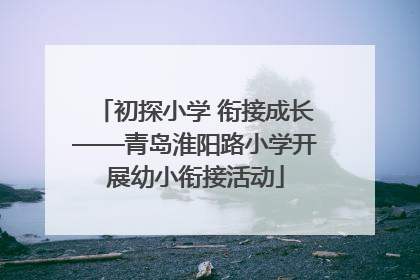初探小学 衔接成长——青岛淮阳路小学开展幼小衔接活动