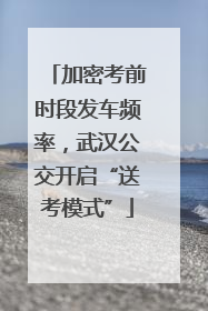 加密考前时段发车频率，武汉公交开启“送考模式”
