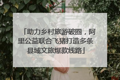 助力乡村旅游破圈，阿里公益联合飞猪打造多条县域文旅爆款线路