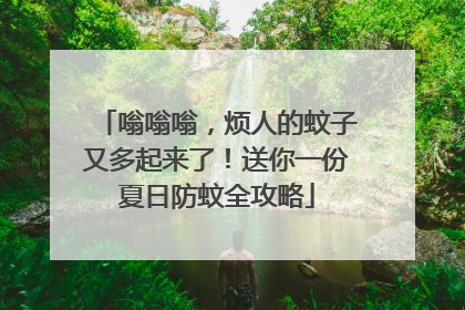 嗡嗡嗡，烦人的蚊子又多起来了！送你一份夏日防蚊全攻略