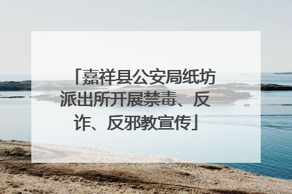嘉祥县公安局纸坊派出所开展禁毒、反诈、反邪教宣传