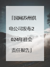 国网苏州供电公司发布2024年社会责任报告