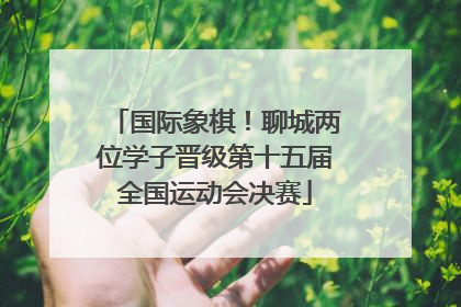国际象棋！聊城两位学子晋级第十五届全国运动会决赛