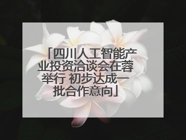 四川人工智能产业投资洽谈会在蓉举行 初步达成一批合作意向