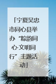 宁夏吴忠市同心县举办“粽韵同心·文明同行”主题活动