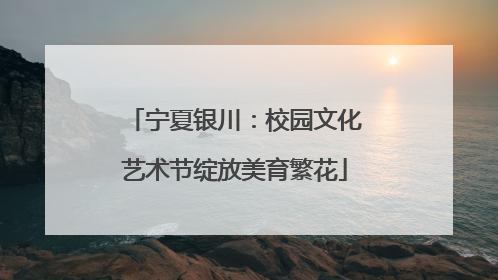 宁夏银川：校园文化艺术节绽放美育繁花