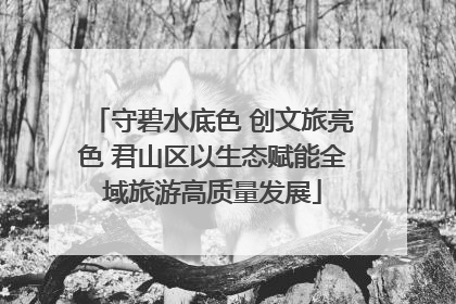 守碧水底色 创文旅亮色 君山区以生态赋能全域旅游高质量发展