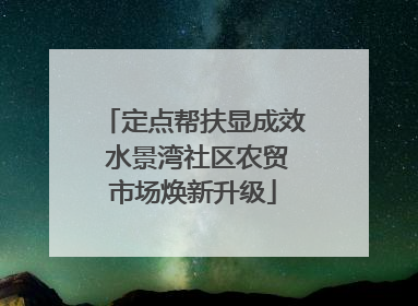 定点帮扶显成效 水景湾社区农贸市场焕新升级