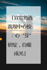 宜宾筠连蒿坝中心校：心“芽”初绽，自暖成光