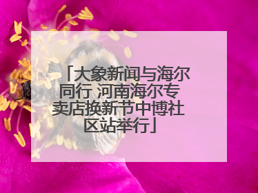 大象新闻与海尔同行 河南海尔专卖店换新节中博社区站举行