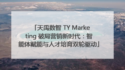 天禹数智 TY Marketing 破局营销新时代：智能体赋能与人才培育双轮驱动