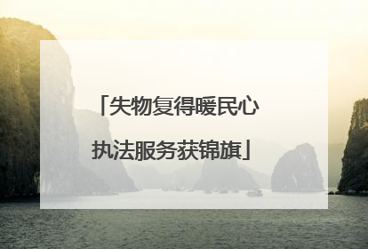 失物复得暖民心 执法服务获锦旗
