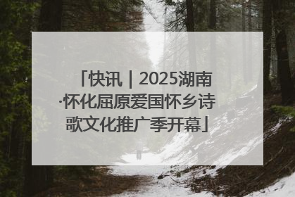 快讯｜2025湖南·怀化屈原爱国怀乡诗歌文化推广季开幕