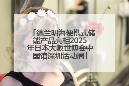 德兰明海便携式储能产品亮相2025年日本大阪世博会中国馆深圳活动周