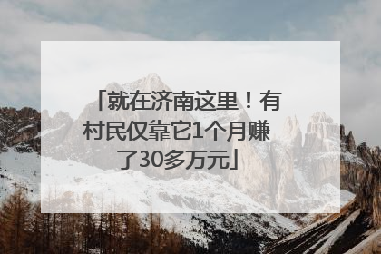 就在济南这里！有村民仅靠它1个月赚了30多万元