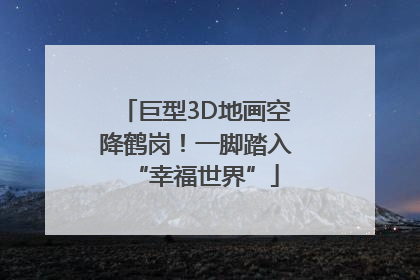 巨型3D地画空降鹤岗！一脚踏入“幸福世界”