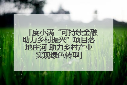 度小满“可持续金融助力乡村振兴”项目落地庄河 助力乡村产业实现绿色转型