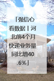 强信心 看数据丨河北前4个月快递业务量同比增40.6%