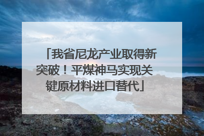 我省尼龙产业取得新突破！平煤神马实现关键原材料进口替代