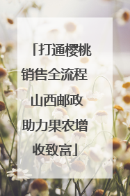 打通樱桃销售全流程 山西邮政助力果农增收致富