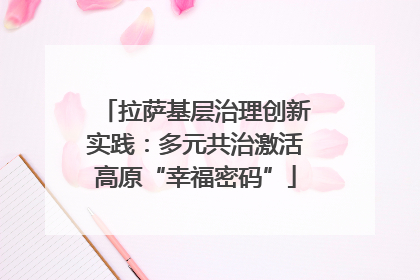 拉萨基层治理创新实践：多元共治激活高原“幸福密码”