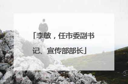 李敏，任市委副书记、宣传部部长