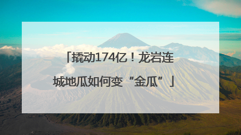撬动174亿！龙岩连城地瓜如何变“金瓜”