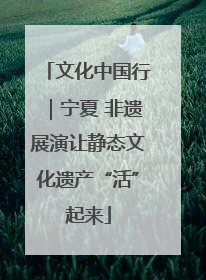 文化中国行｜宁夏 非遗展演让静态文化遗产“活”起来