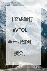 文成举行eVTOL全产业链对接会