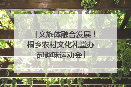 文旅体融合发展！桐乡农村文化礼堂办起趣味运动会