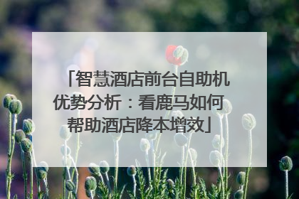 智慧酒店前台自助机优势分析：看鹿马如何帮助酒店降本增效