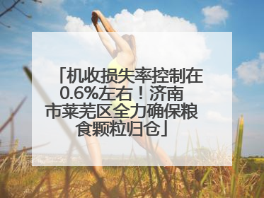 机收损失率控制在0.6%左右！济南市莱芜区全力确保粮食颗粒归仓