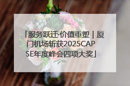 服务跃迁·价值重塑｜厦门机场斩获2025CAPSE年度峰会四项大奖