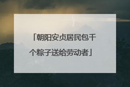 朝阳安贞居民包千个粽子送给劳动者