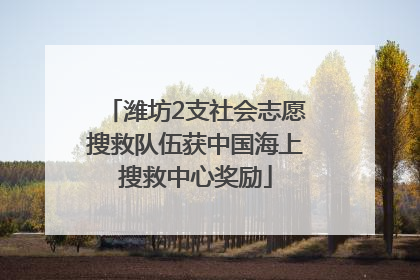 潍坊2支社会志愿搜救队伍获中国海上搜救中心奖励