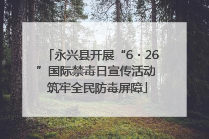 永兴县开展“6・26”国际禁毒日宣传活动 筑牢全民防毒屏障