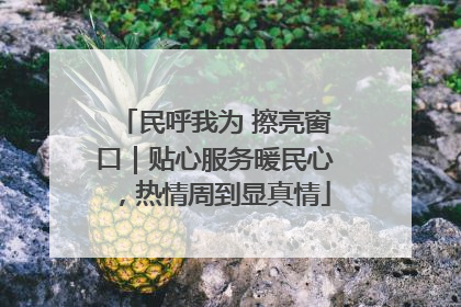 民呼我为 擦亮窗口｜贴心服务暖民心，热情周到显真情