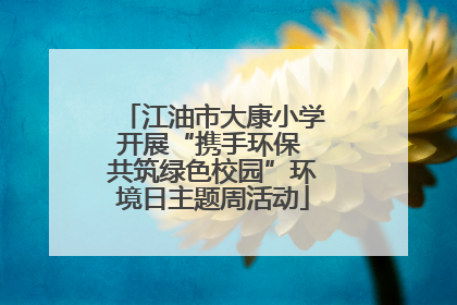 江油市大康小学开展“携手环保 共筑绿色校园”环境日主题周活动