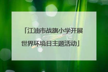 江油市战旗小学开展世界环境日主题活动