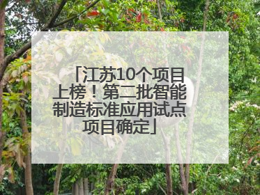 江苏10个项目上榜！第二批智能制造标准应用试点项目确定
