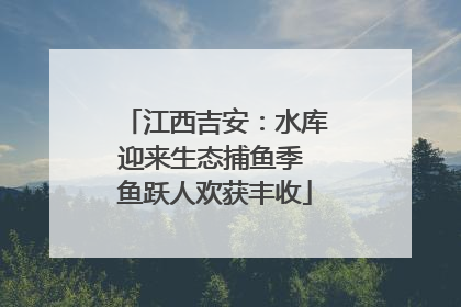 江西吉安：水库迎来生态捕鱼季 鱼跃人欢获丰收