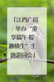 江西广昌：举办“童享端午·粽趣横生”主题游园会