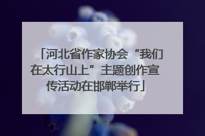 河北省作家协会“我们在太行山上”主题创作宣传活动在邯郸举行