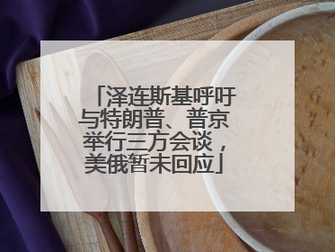 泽连斯基呼吁与特朗普、普京举行三方会谈，美俄暂未回应