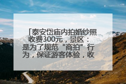泰安岱庙内拍婚纱照收费300元，景区：是为了规范“商拍”行为，保证游客体验，收取费用全部上交国库