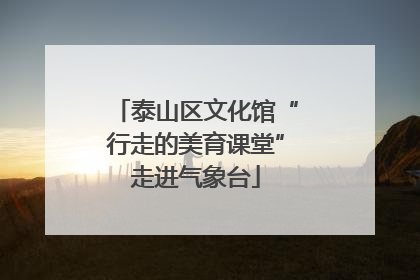 泰山区文化馆“行走的美育课堂”走进气象台