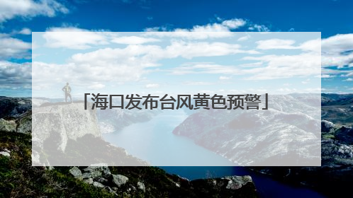 海口发布台风黄色预警