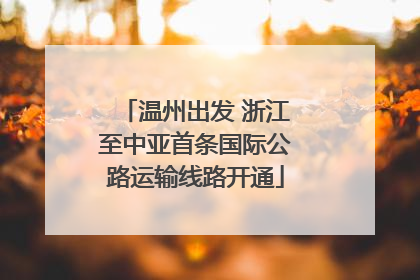 温州出发 浙江至中亚首条国际公路运输线路开通